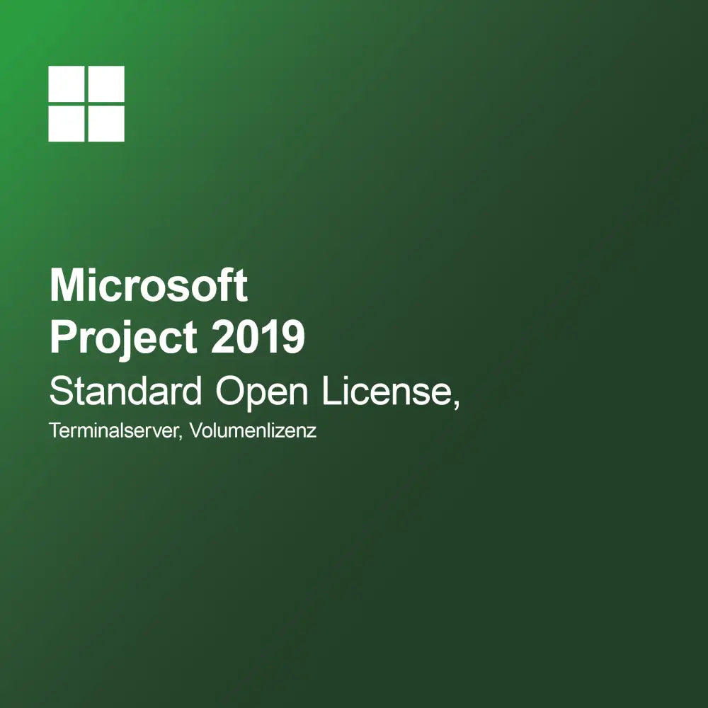 Microsoft Project 2019 Standard Open License, Terminalserver, Volumenlicens