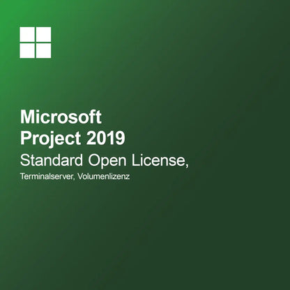 Microsoft Project 2019 Standard Open License, Terminalserver, Volumenlicens