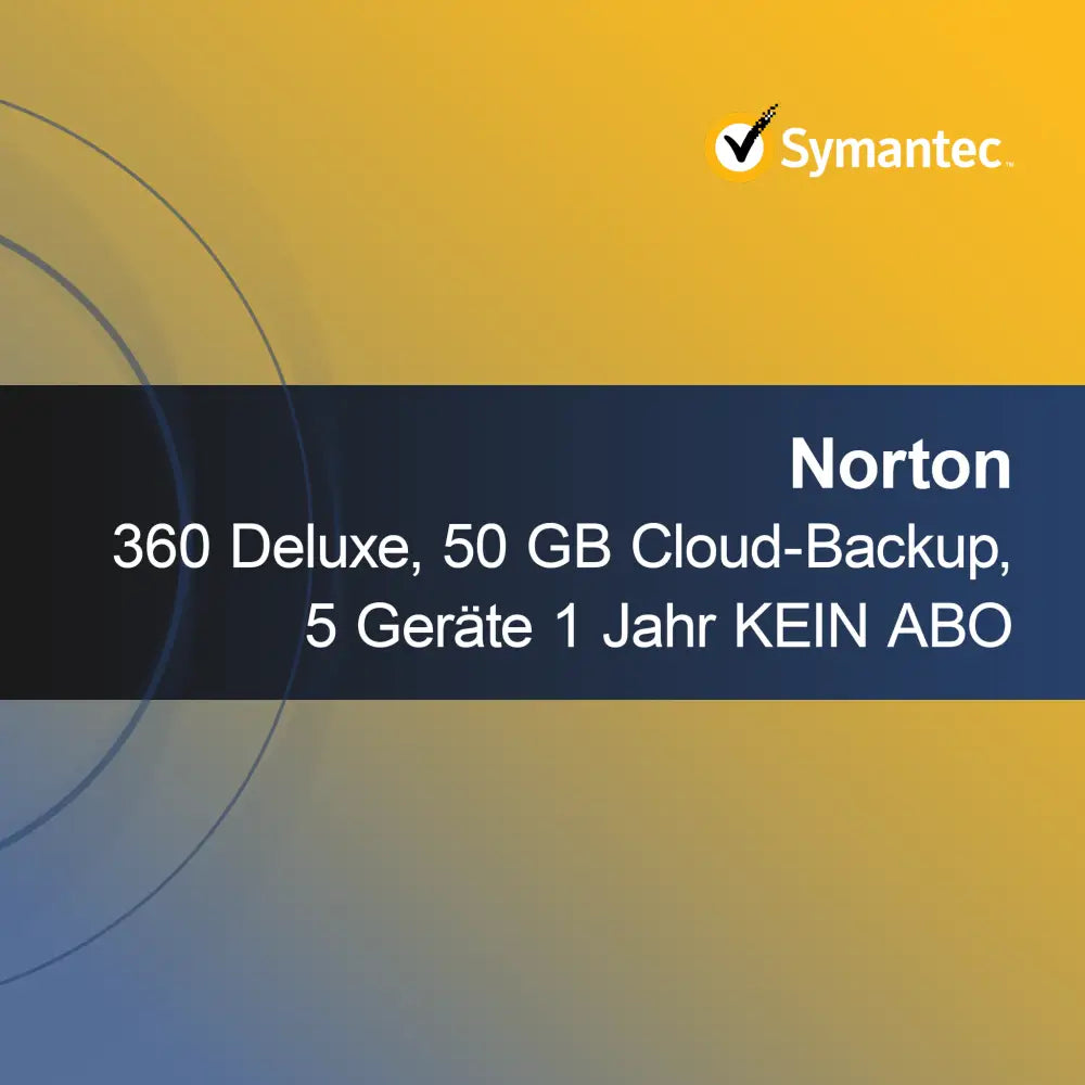 Norton 360 Deluxe, 50 GB Cloud-backup, 5 enheder 1 år INGEN ABONNEMENT