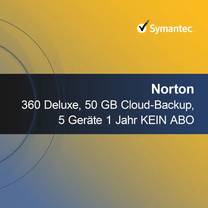 Norton 360 Deluxe, 50 GB Cloud-backup, 5 enheder 1 år INGEN ABONNEMENT