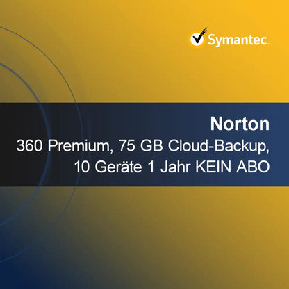 Norton 360 Premium, 75 GB Cloud-sikkerhedskopi, 10 enheder 1 år INGEN ABONNEMENT