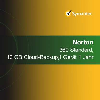 Norton 360 Standard, 10 GB Cloud-sikkerhedskopi, 1 enhed 1 år