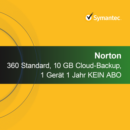 Norton 360 Standard, 10 GB Cloud-sikkerhedskopi, 1 enhed 1 år INGEN ABONNEMENT